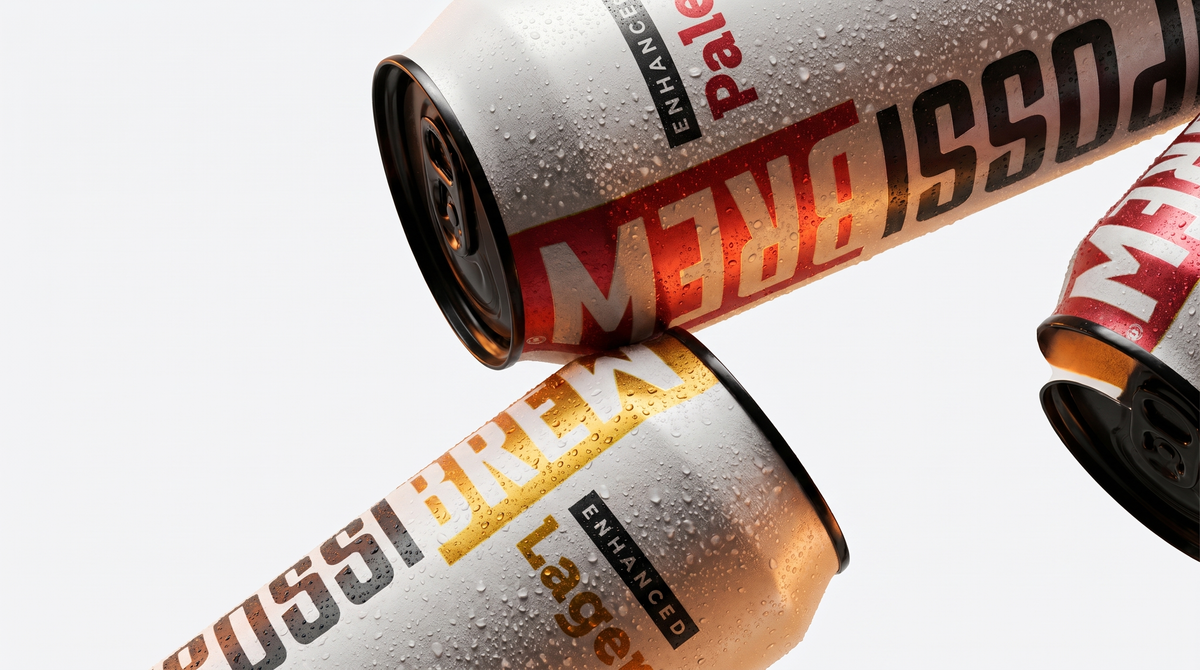 IMPOSSIBREW Enhanced Lager and Enhanced Pale cans