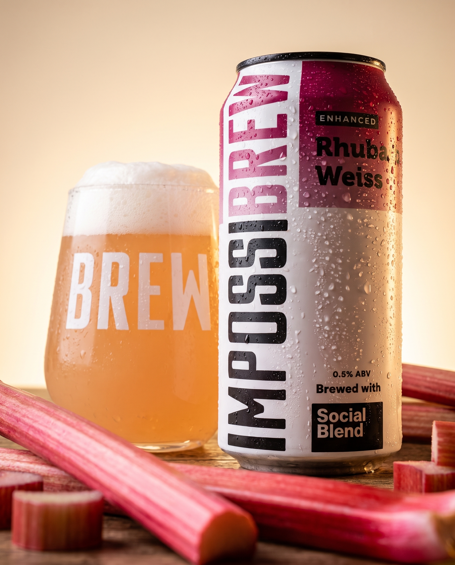 Rhubarb Weiss PDP lifestyle - dynamic low-angle hero