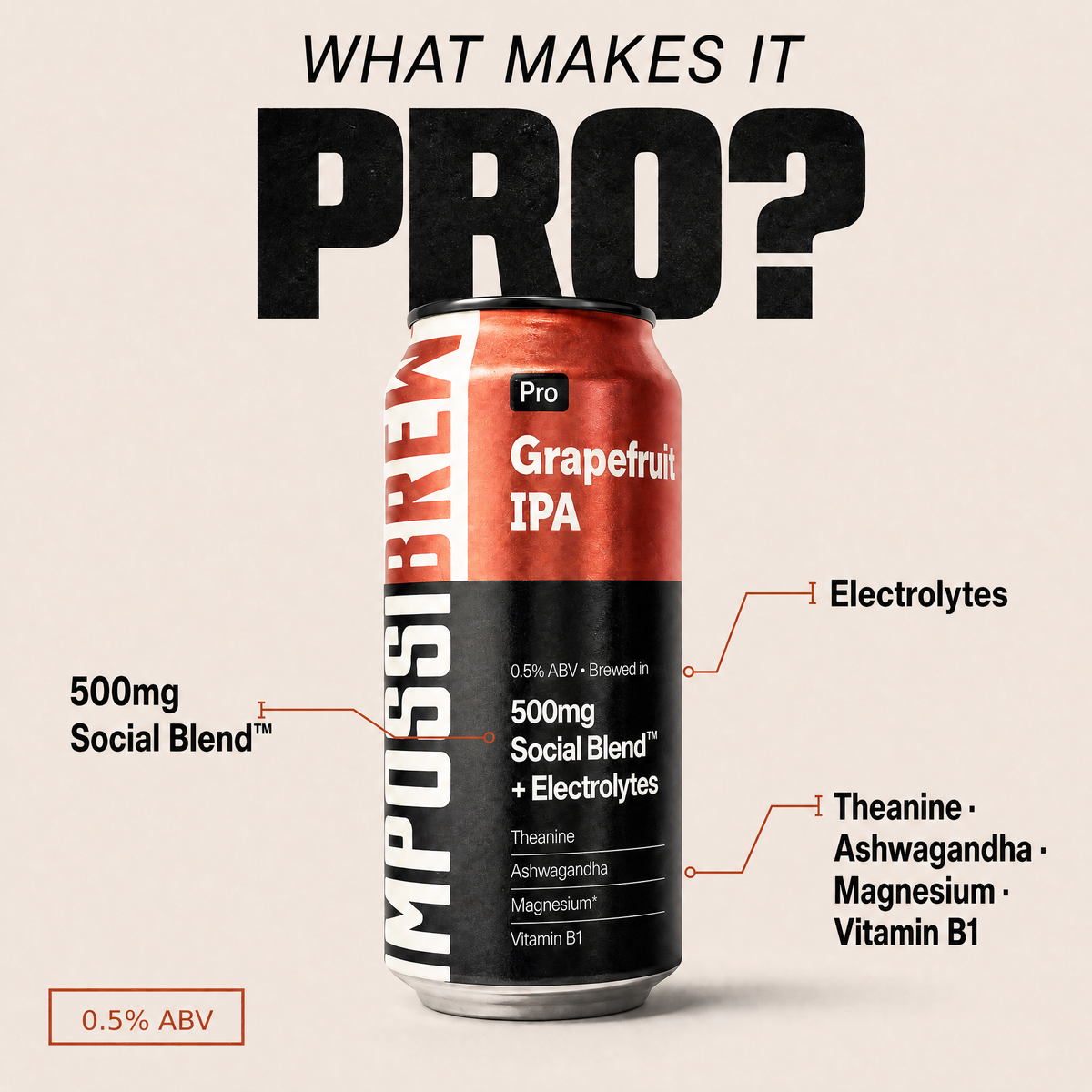 IMPOSSIBREW Pro Grapefruit IPA What Makes It Pro technical ingredient callout